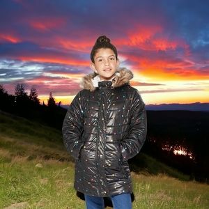 🥰NEW🥰 Girl's Cat & Jack Long Polkadot Coat